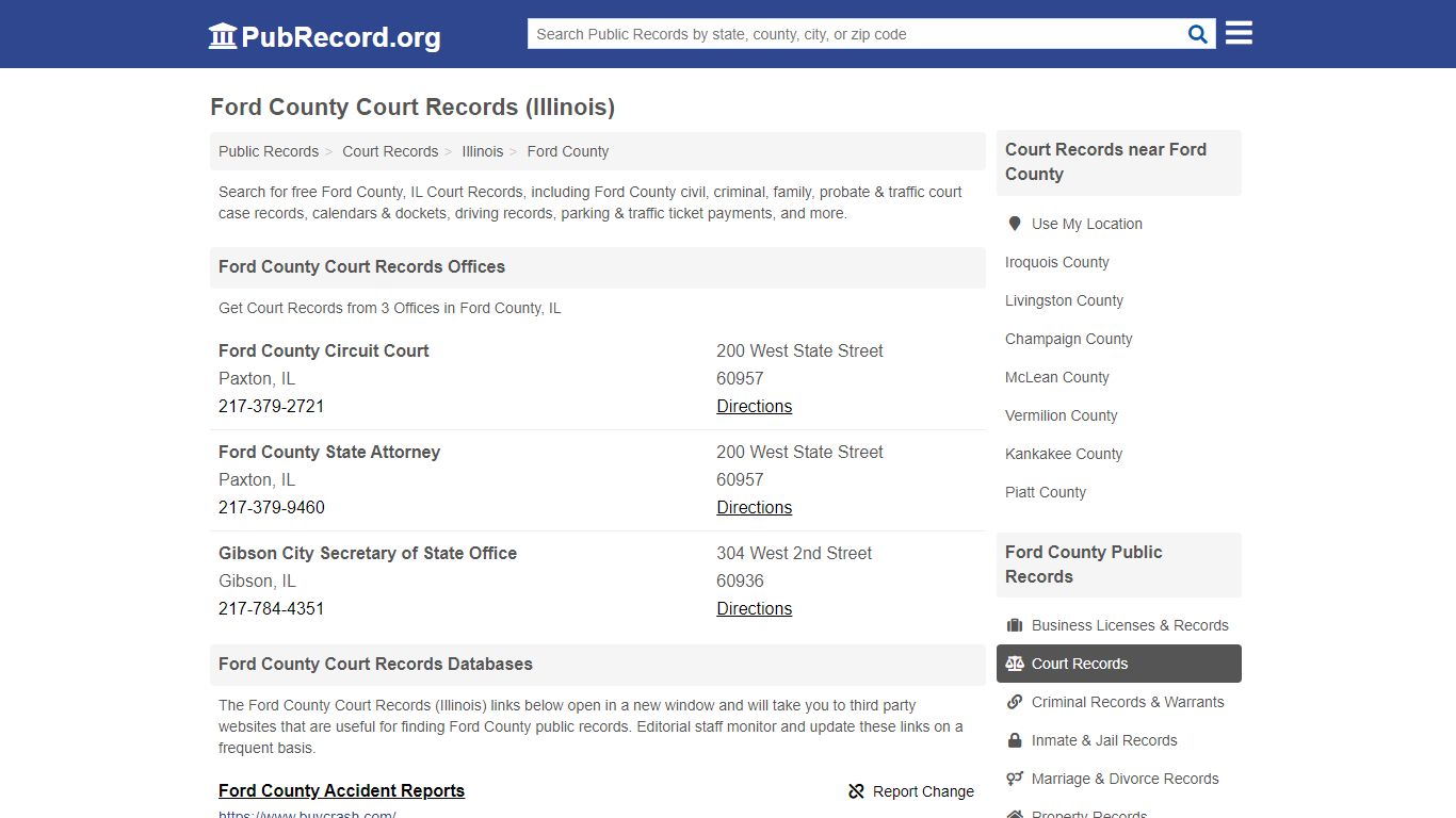 Free Ford County Court Records (Illinois Court Records)